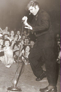 Elvis Presley on stage 1956