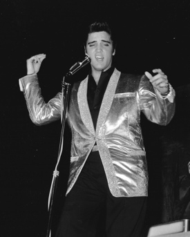 Elvis Presley on stage 1956