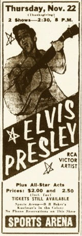 Elvis in Toledo Ad 1956