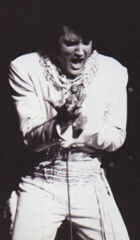 Elvis Presley on Stage in Las Vegas