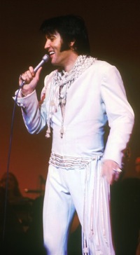 Elvis Presley on Stage in Las Vegas