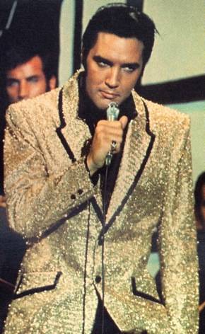Elvis Gold Suit Tall Slim Can Holder Koozie – Hidden Gems Novelty