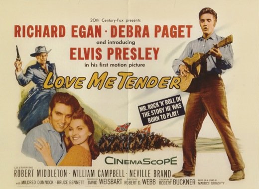 Love Me Tender Elvis 50's Movie Poster Unisex T-Shirt Love Me Tender Elvis 50's Movie Poster Unisex T-Shirt